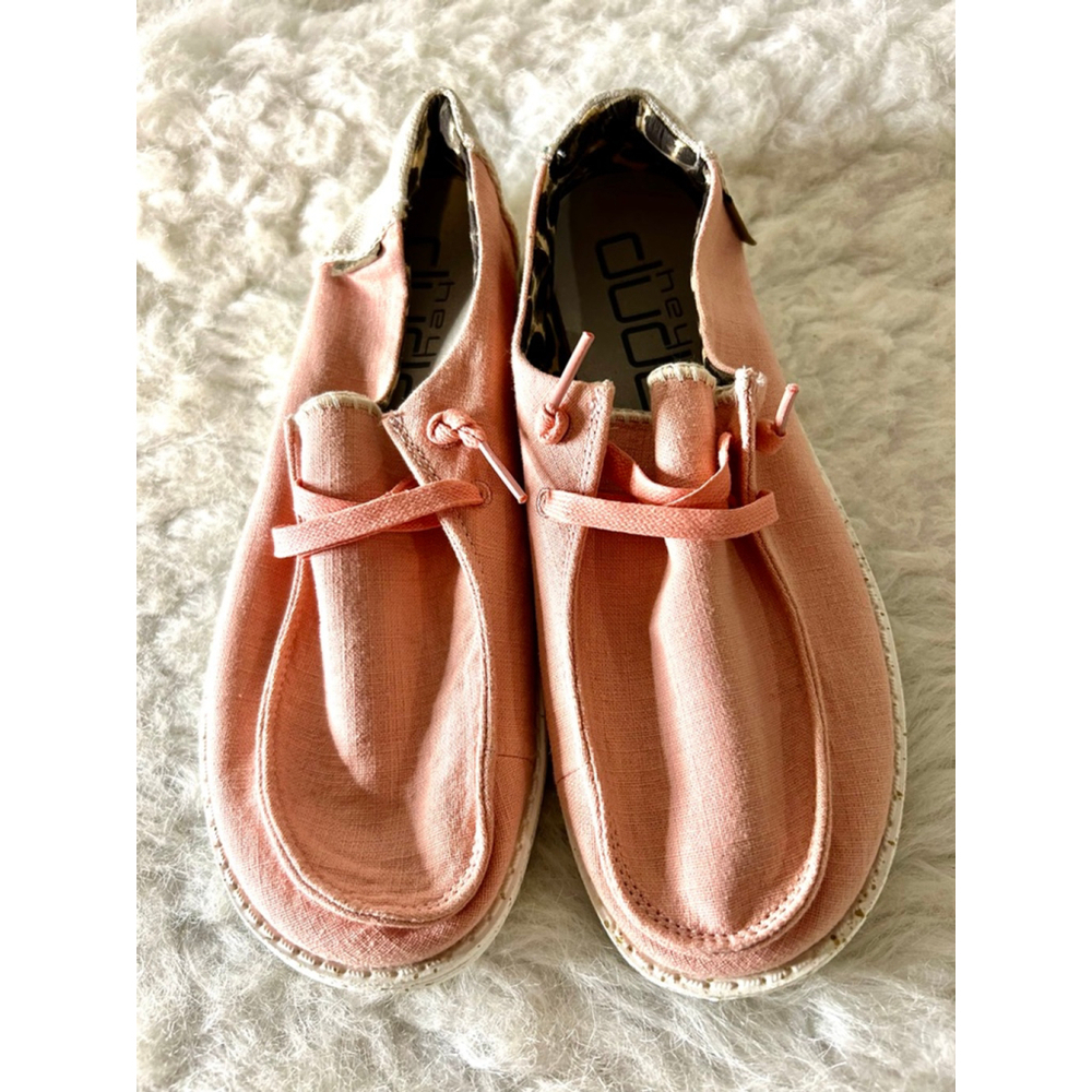 Hey Dude Wendy Pink Slip on Casual Sneakers Women Size 7